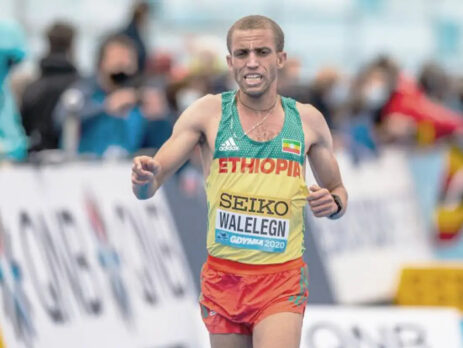 Amdework Walelegn Tadese of Tsedey Bank Wines the 2023 Seoul International Marathon