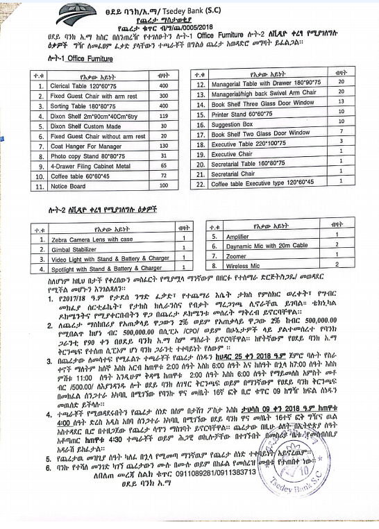 Office Furniture and Video Recording Materials